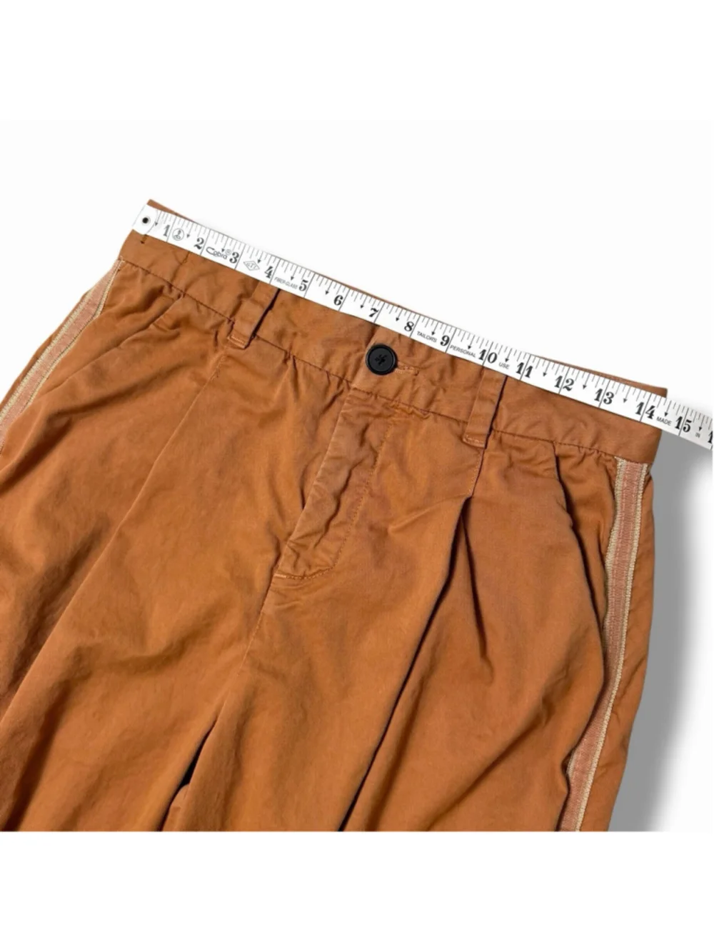 Veronica Beard Ryder Pants Women Size 27/4 In Clay Wide Leg 11” Pleat Front